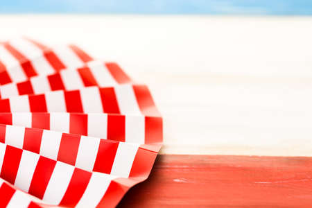 White, blue and red decorations to celebrate July 4th.の写真素材