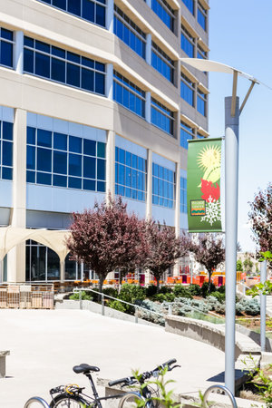 Greenwood Village, Colorado, USA-June 8, 2015. Arapahoe at Village Center light rail station.のeditorial素材