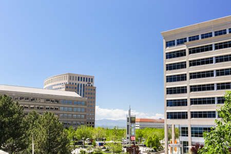 Greenwood Village, Colorado, USA-June 8, 2015. Arapahoe at Village Center light rail station.のeditorial素材