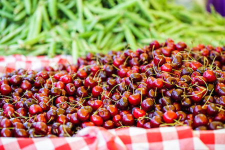 Fresh organic produce at the local farmers market.の写真素材