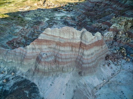 Aerial view of mountains at Grand Mesa Scenic Byway near Grand Junction, Colorado.