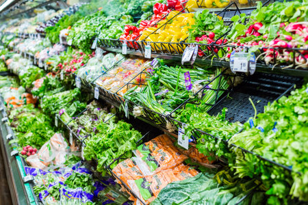 Denver, Colorado, USA-August 19, 2015. Fresh produce at the local grocery store.のeditorial素材