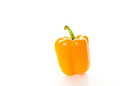 Bell peppers on a white background.の写真素材