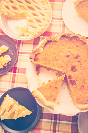 Fresh homemade pie made from organic berries.の写真素材
