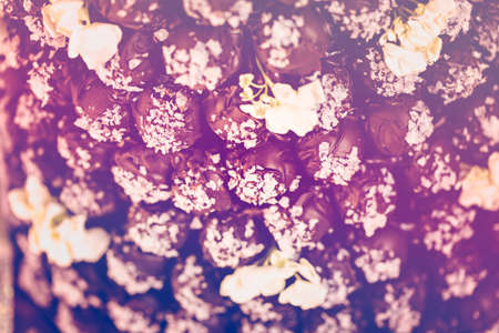 Gourmet truffle cone wedding cake at wedding reception.の写真素材