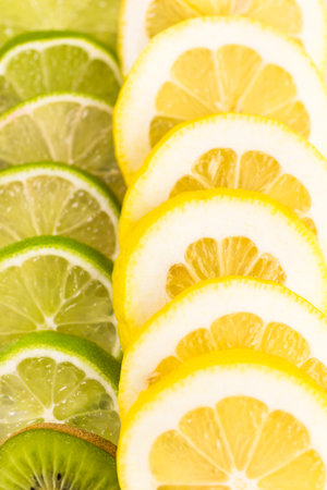 Variety of citrus fruit including lemons, lines, grapefruits and oranges.の写真素材