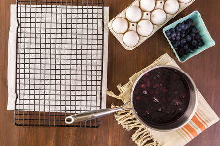 Dyeing Easter eggs with natural dye colors.の写真素材