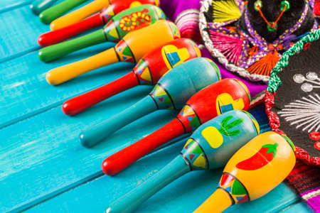 Traditional colorful table decorationsの写真素材