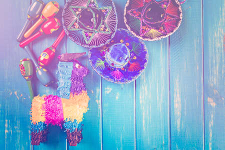 Traditional colorful table decorationsの写真素材