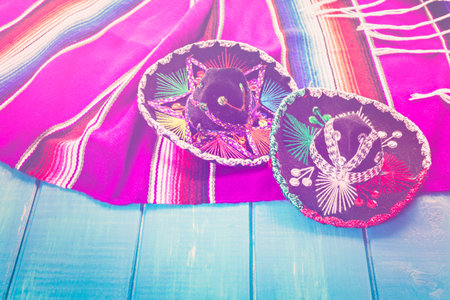 Traditional colorful table decorationsの写真素材