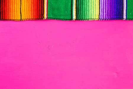 Traditional colorful table decorations for celebrating Fiesta.の写真素材