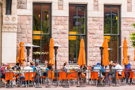 Denver, Colorado, USA-May 15, 2016. View of Denver Union Station from Wynkoop Street.のeditorial素材
