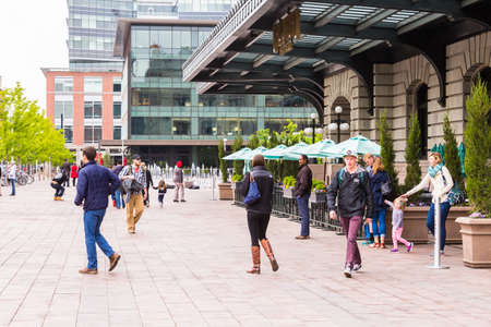 Denver, Colorado, USA-May 15, 2016. View of Denver Union Station from Wynkoop Street.のeditorial素材