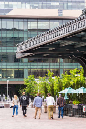 Denver, Colorado, USA-May 15, 2016. View of Denver Union Station from Wynkoop Street.のeditorial素材