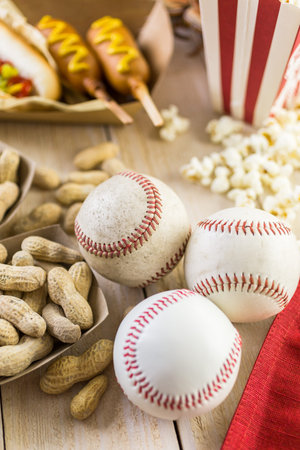 Baseball party food with balls