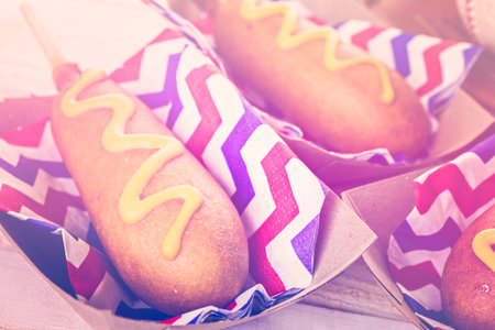 Baseball party food with ballsの写真素材