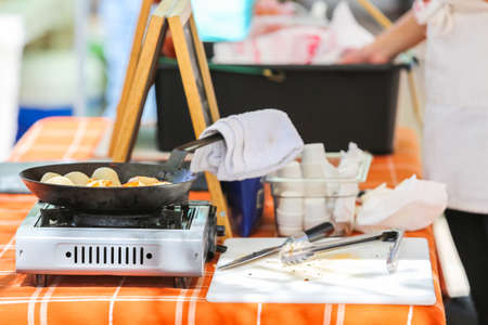 Weekend shopping on the Farmers Market in the Summer.の写真素材
