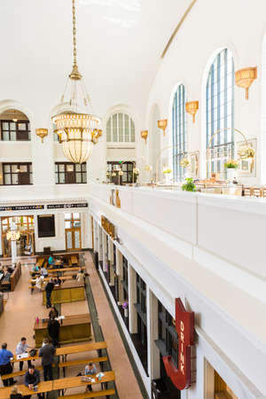 Denver, Colorado, USA-June 1, 2016. View of interior of Denver Union Station.のeditorial素材