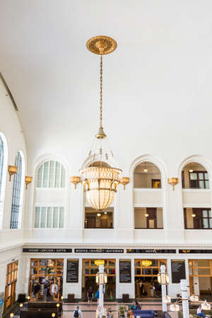 Denver, Colorado, USA-June 1, 2016. View of interior of Denver Union Station.のeditorial素材