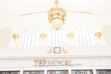 Denver, Colorado, USA-June 1, 2016. View of interior of Denver Union Station.のeditorial素材