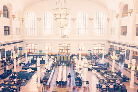 Denver, Colorado, USA-June 1, 2016. View of interior of Denver Union Station.のeditorial素材