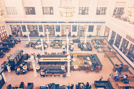 Denver, Colorado, USA-June 1, 2016. View of interior of Denver Union Station.のeditorial素材