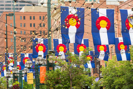 Denver, Colorado, USA-June 20, 2016. Historical Larimer Squarre in the Summer.のeditorial素材