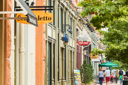 Denver, Colorado, USA-June 20, 2016. Historical Larimer Squarre in the Summer.のeditorial素材