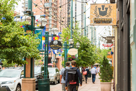 Denver, Colorado, USA-June 20, 2016. Historical Larimer Squarre in the Summer.のeditorial素材