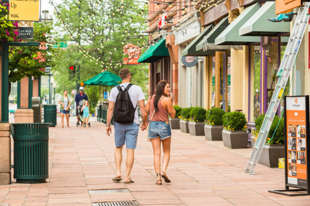 Denver, Colorado, USA-June 20, 2016. Historical Larimer Squarre in the Summer.のeditorial素材