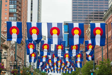 Denver, Colorado, USA-June 20, 2016. Historical Larimer Squarre in the Summer.のeditorial素材