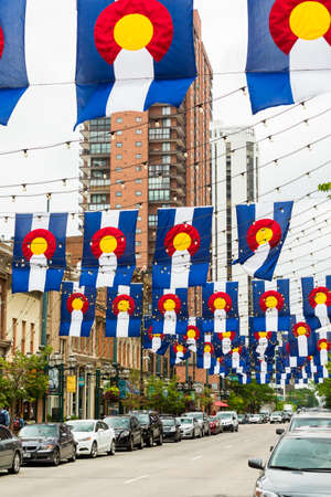 Denver, Colorado, USA-June 20, 2016. Historical Larimer Squarre in the Summer.のeditorial素材