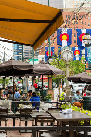 Denver, Colorado, USA-June 20, 2016. Historical Larimer Squarre in the Summer.のeditorial素材