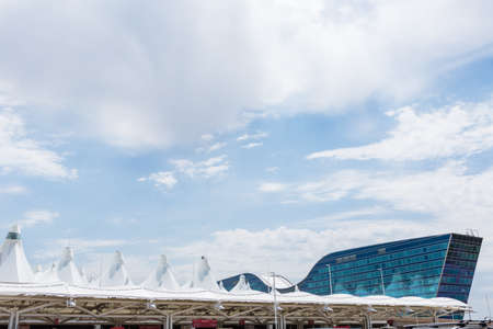 Denver, Colorado, USA-June 22, 2016.  Denver International Airport with Westin hotel.のeditorial素材