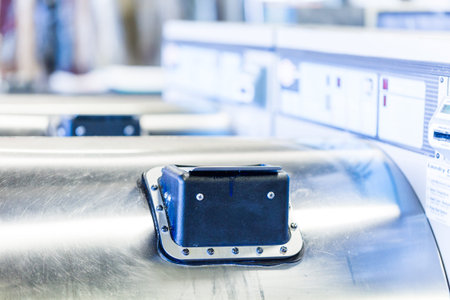 Industrial washing machines in a public