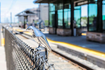 Denver, Colorado, USA-July 20, 2016. View of the Orchard light rail station.のeditorial素材