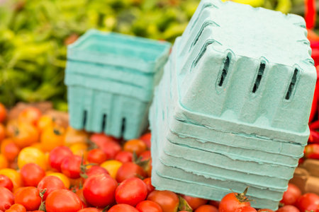Fresh organic produce at the local farmers market.