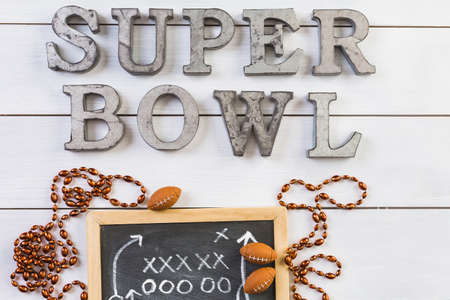 Game day football party table.の写真素材