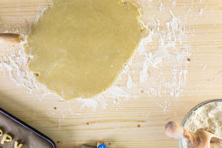 Step by Step. Making homemade gluten free sugar Hanukkah cookies.の写真素材