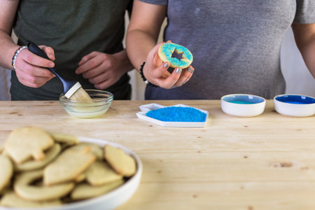 Step by Step. Making homemade gluten free sugar Hanukkah cookies.