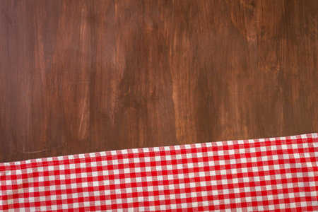 Dish towel on a wood background.の写真素材