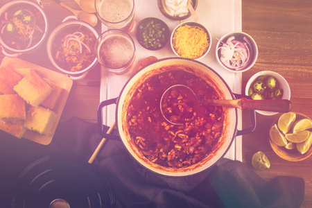 Step by step. Cooking homemade turkey chili for dinner.