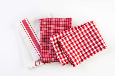 Dish towel on a white background.の写真素材