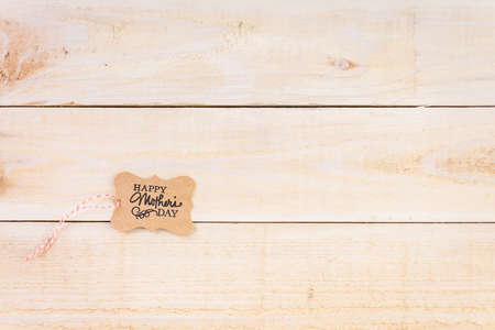 Decorations for Mother's Day on a  wood board.の写真素材