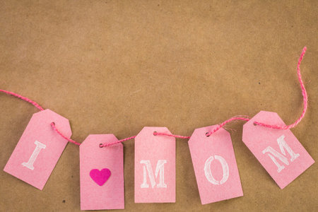 Creative recycled paper craft for Mothers Day.の写真素材