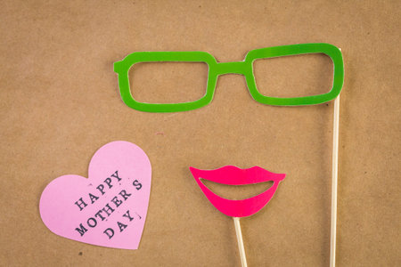 Creative recycled paper craft for Mothers Day.の写真素材