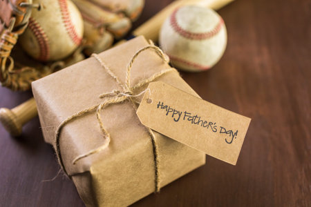 Celebrating Father's Day for baseball dad.の写真素材