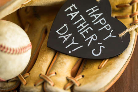 Celebrating Father's Day for baseball dad.の写真素材