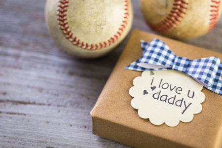 Celebrating Father's Day for baseball dad.の写真素材