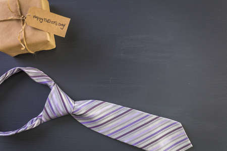 Wrapped in brown paper gift for Father's Day.の写真素材